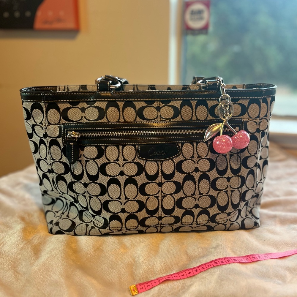 Coach Black and Gray Classic Tote